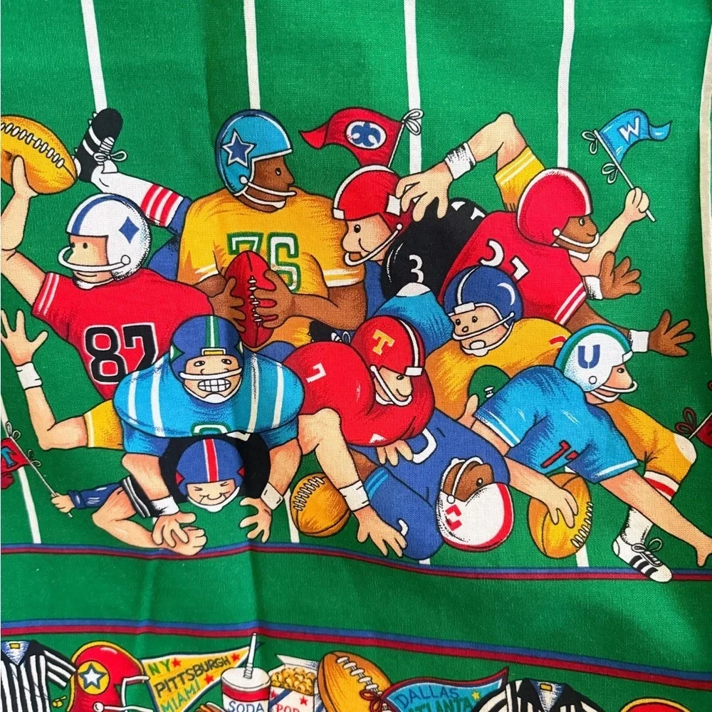 Vintage Fashion Industries 1995 Football Party Tablecloth 60
